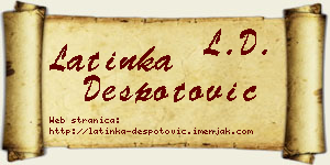Latinka Despotović vizit kartica